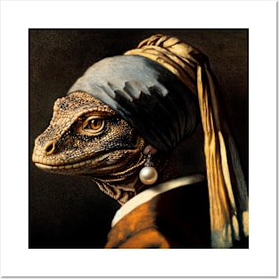 Wildlife Conservation - Pearl Earring Komodo Dragon Meme Posters and Art